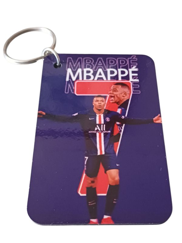 Kylian Mbappé PSG Keyring – Single-Sided MDF 50x73mm