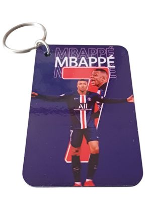 Kylian Mbappé PSG Keyring – Single-Sided MDF 50x73mm