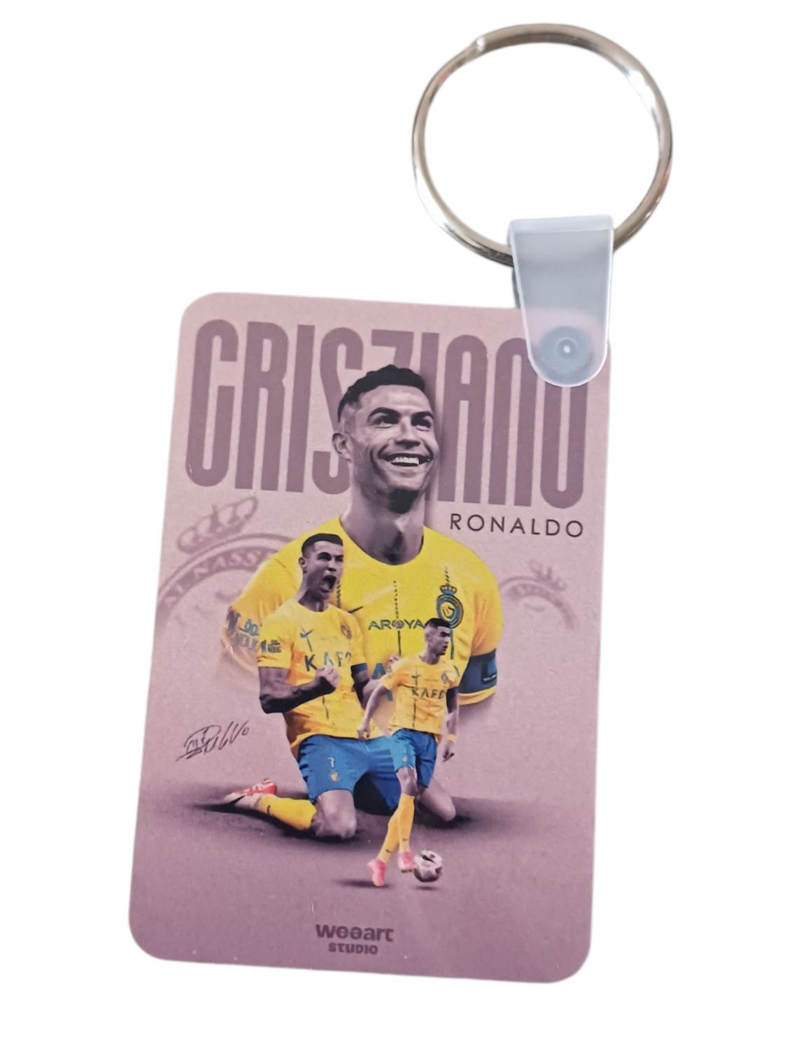 Cristiano Ronaldo Al Nassr Keyring – Double-Sided MDF 6x4cm