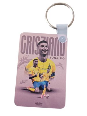Cristiano Ronaldo Al Nassr Keyring – Double-Sided MDF 6x4cm