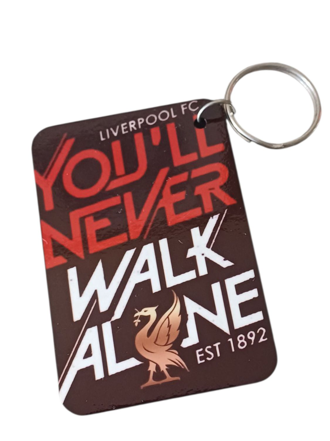 Liverpool FC Keychain – “You’ll Never Walk Alone” Single-Sided MDF 50x73mm