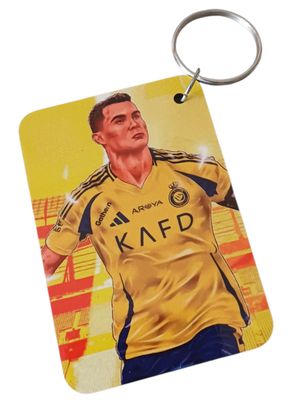 Cristiano Ronaldo Al Nassr Keychain – Single-Sided MDF 50x73mm