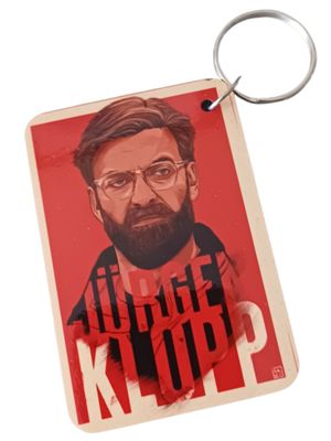 Jürgen Klopp Liverpool FC Manager Keychain – Single-Sided MDF 50x73mm
