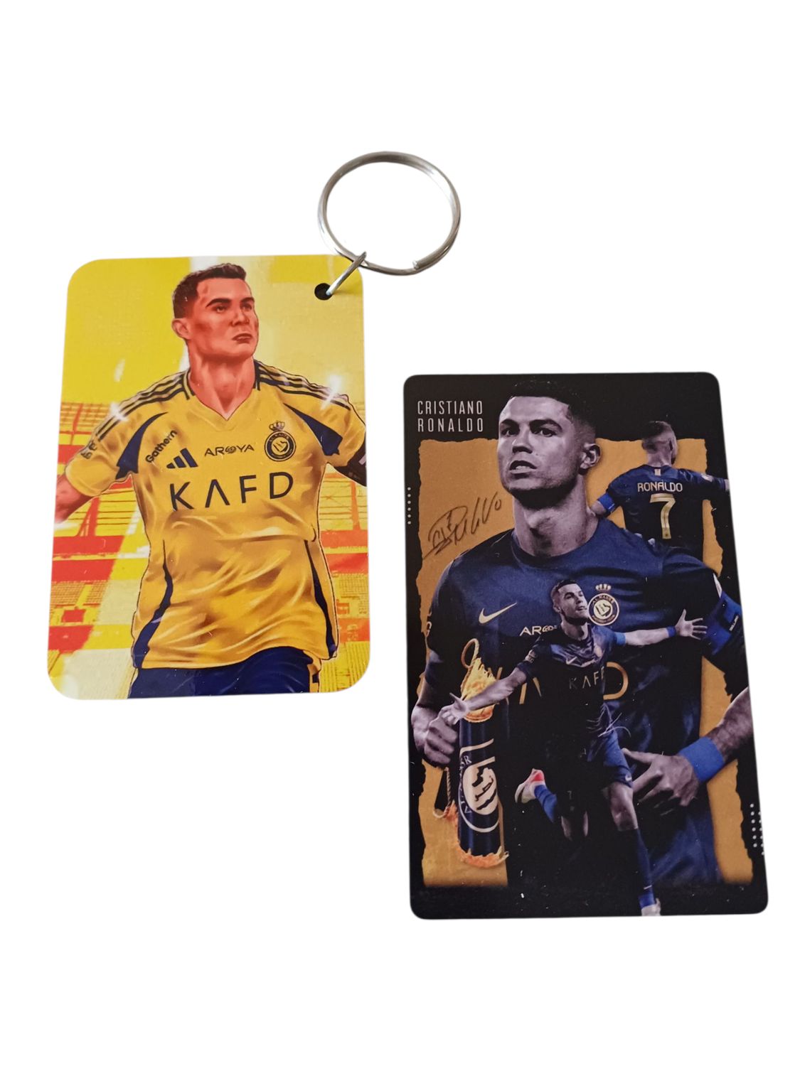 Cristiano Ronaldo Al Nassr Keyring &amp; Collectors Card Mini Set