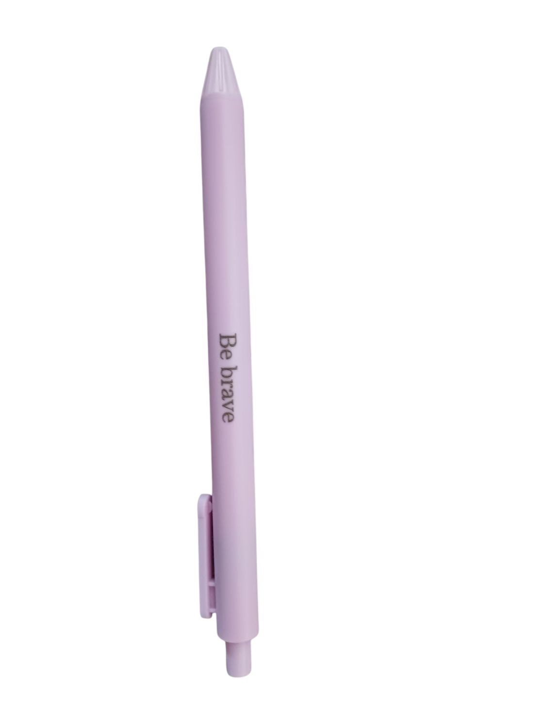 Inspirational &quot;Be Brave&quot; Retractable Ballpoint Pen – Purple Case, Black Ink