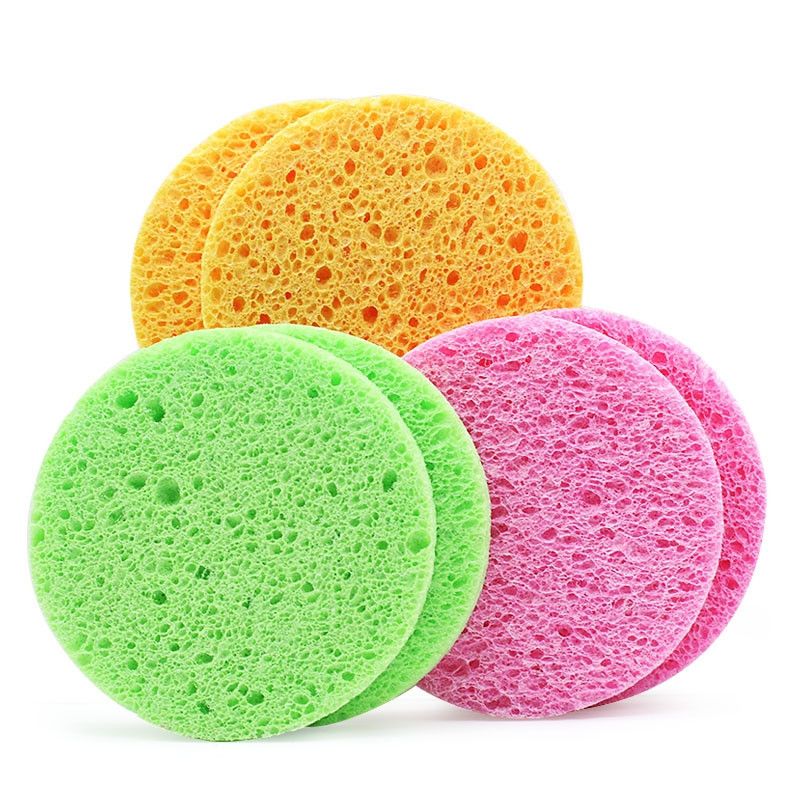 Wood Pulp Facial Cleansing Sponge – Multi-Color Options