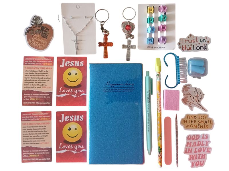 30-Piece Christian Pocket Diary Gift Set – Blue Edition