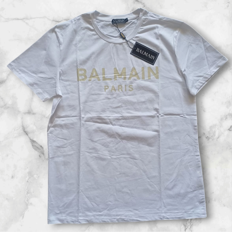 Balmain Paris T Shirt White 2XLarge
