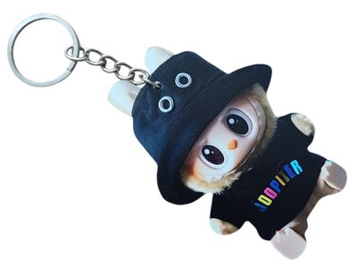 Labubu Acrylic Keychain – Flat 2D Design