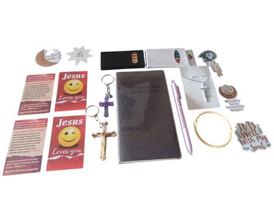 28-Piece Christian Pocket Diary Gift Set – Black Edition