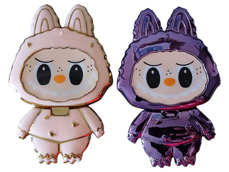 Purple Labubu Mobile Phone Holder with Makeup Mirror Purple Labubu Mobile Phone Holder with Makeup Mirror