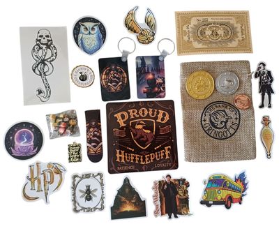 Harry Potter Hufflepuff Keyring &amp; Collectibles Gift Set