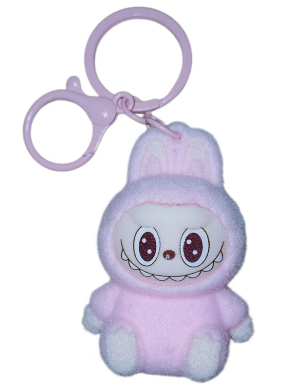 Mini Labubu Pink Keychain