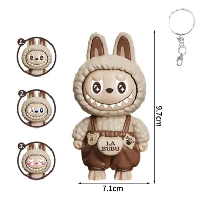Face-Changing Labubu Keychain