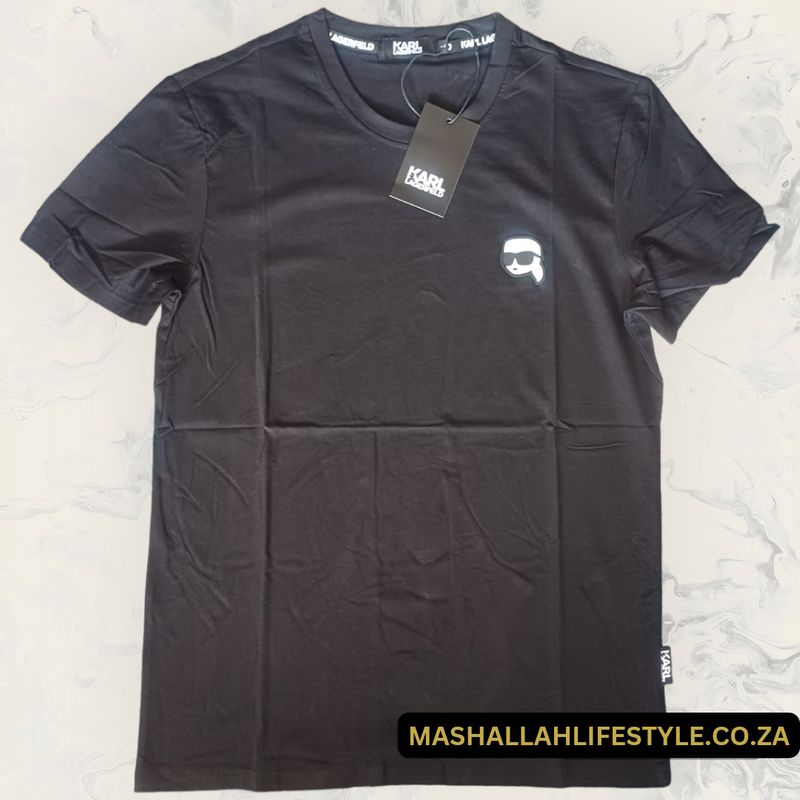 Karl Lagerfeld Ikonik Patch T-Shirt Black Large