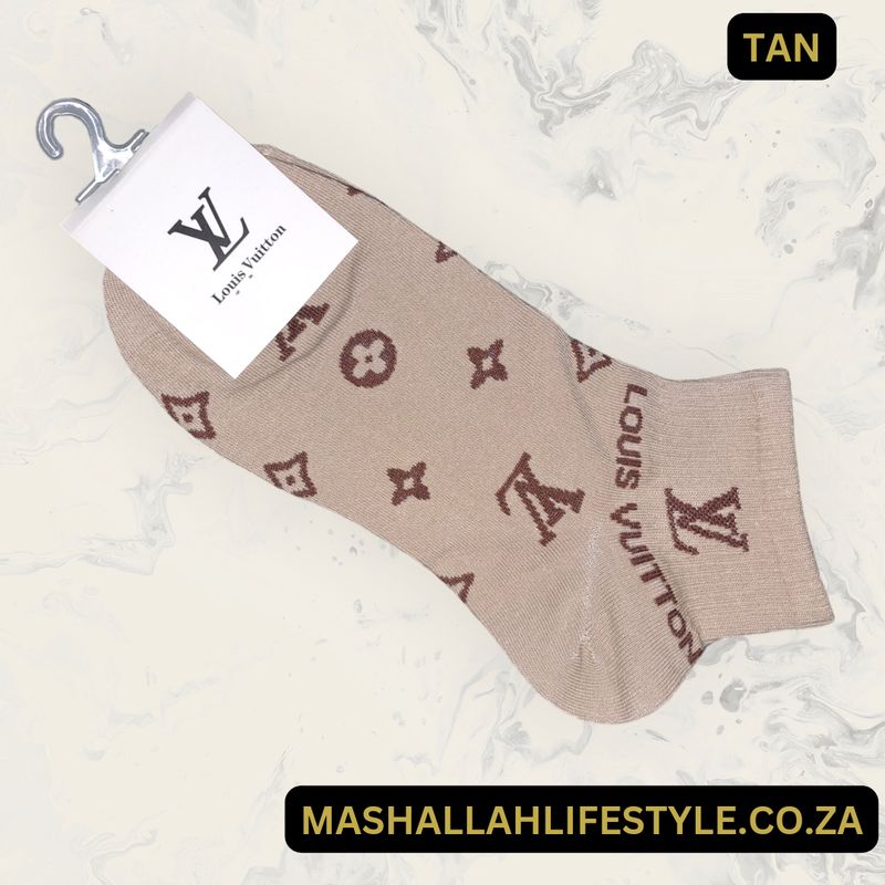 Louis Vuitton Ankle Socks _ Tan