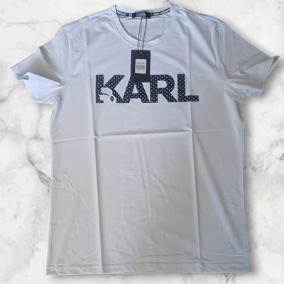 Karl Lagerfeld Polka Karl T Shirt White Large REGULAR