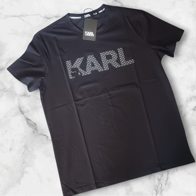 Karl Lagerfeld Polka Karl T Shirt Black Large REGULAR