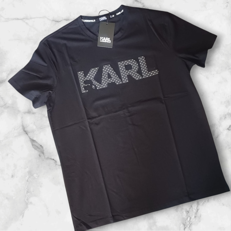 Karl Lagerfeld Polka Karl T Shirt Black Large REGULAR