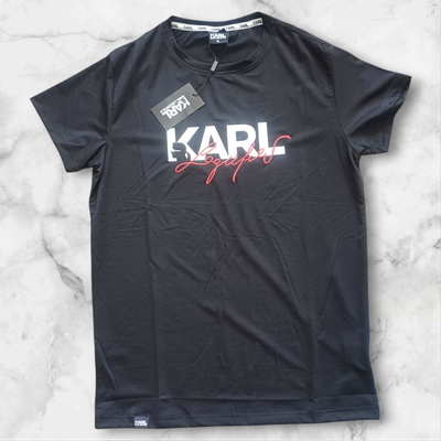Karl Lagerfeld "Cursive Lagerfeld" T Shirt Black XX Large