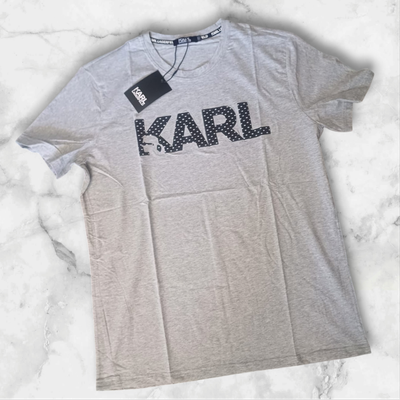 Karl Lagerfeld Polka Karl T Shirt Grey XLarge REGULAR