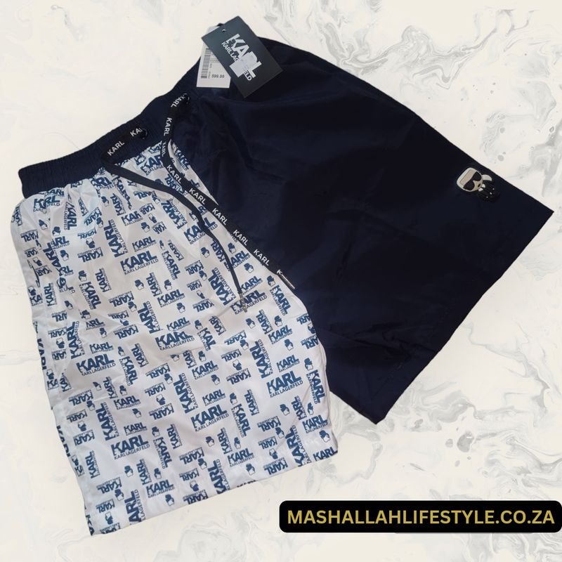 Karl Lagerfeld Logo Shorts _ Navy Large