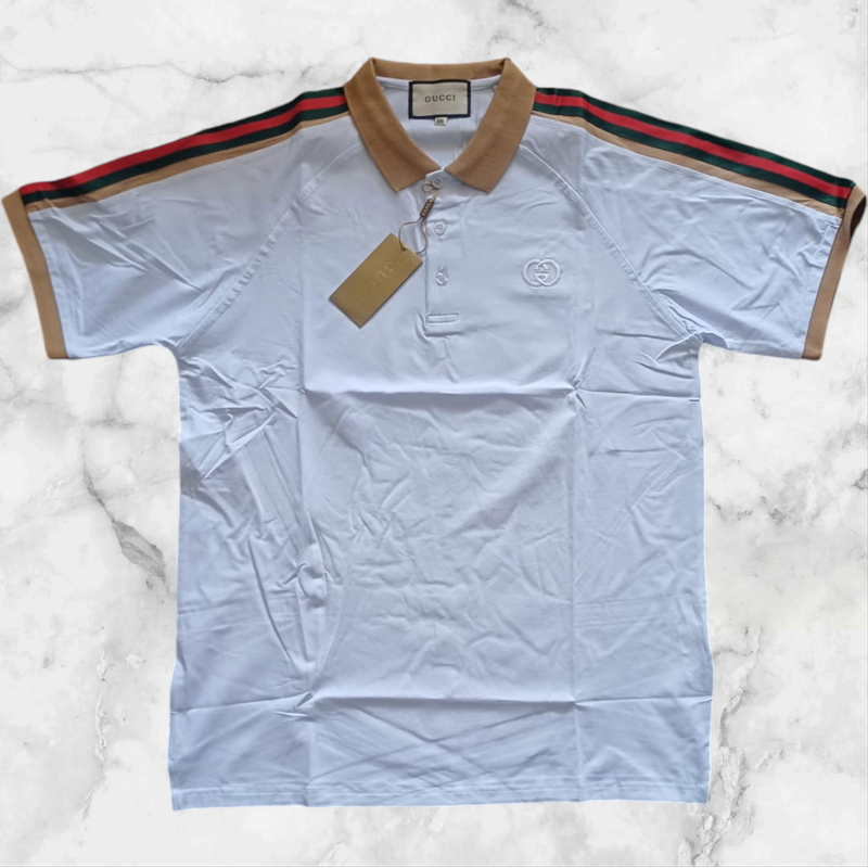 Gucci GG Golfer / Polo Shirt White XXL