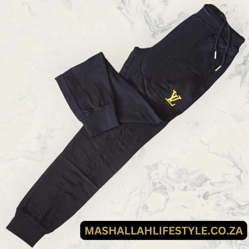 Louis Vuitton Gold Monogram Track Pants XL to Fit L