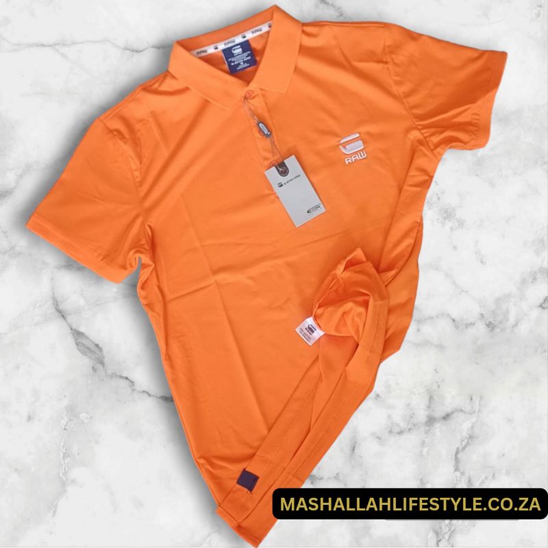 G-Star Raw Polo / Golf Shirt Orange Small G-Star Raw Polo / Golf Shirt Orange Small