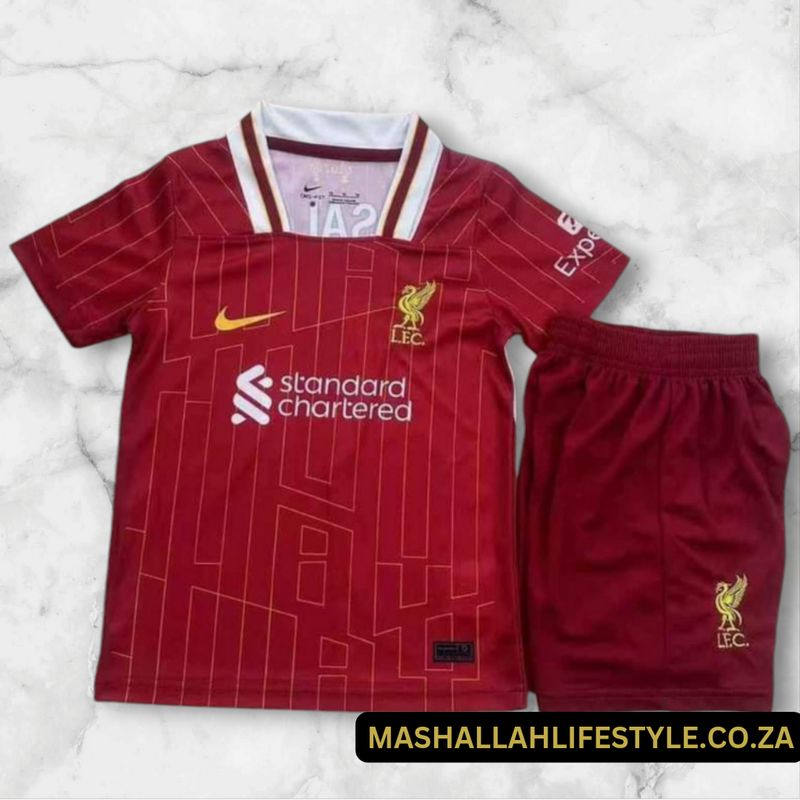 Liverpool Home Kit 24 /25 Mohamed Salah ( 2 Pieces , Kids )