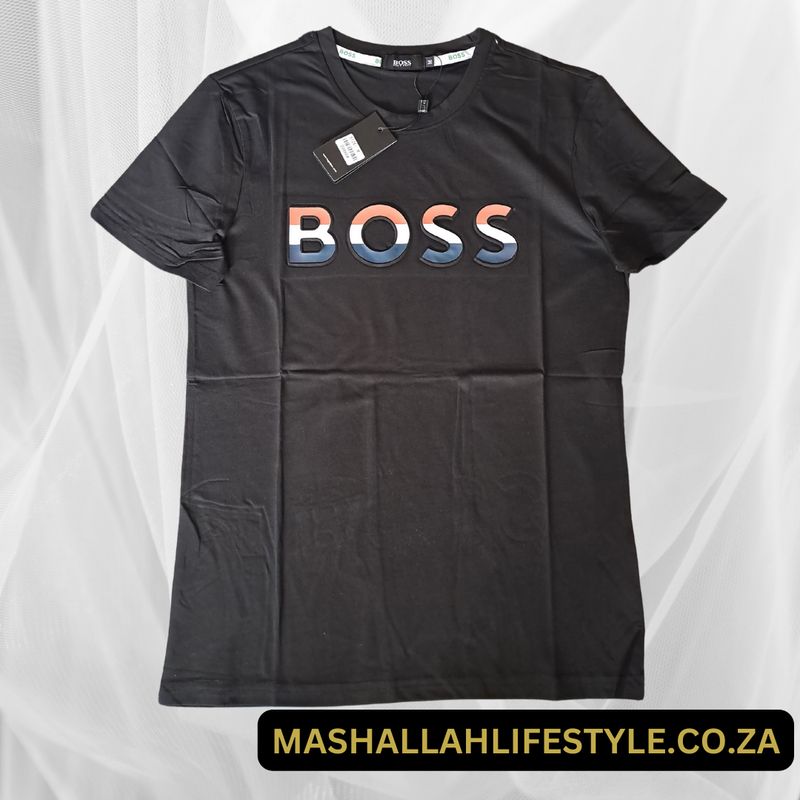 Hugo Boss Embossed Logo T Shirt Black Medium