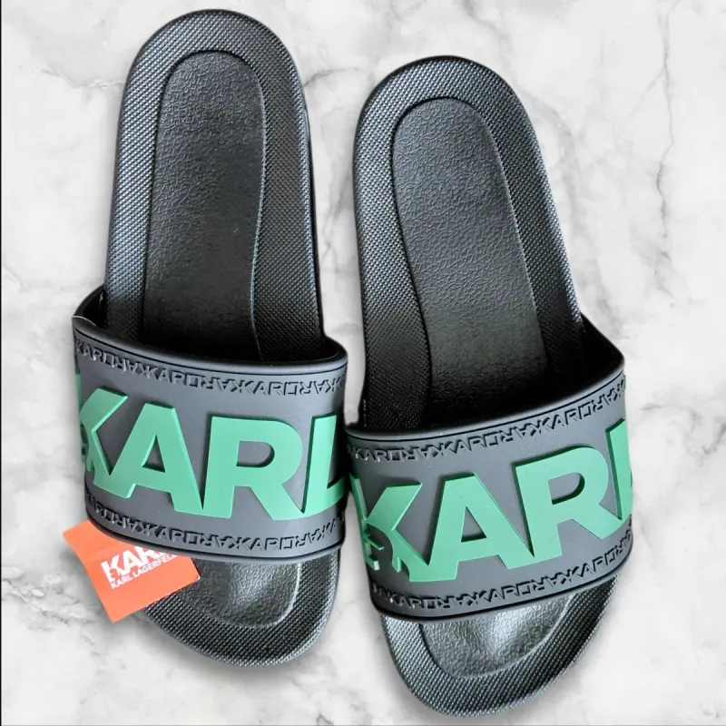 Karl Lagerfeld Pool Slides – Unisex Designer Slides _ EU 42