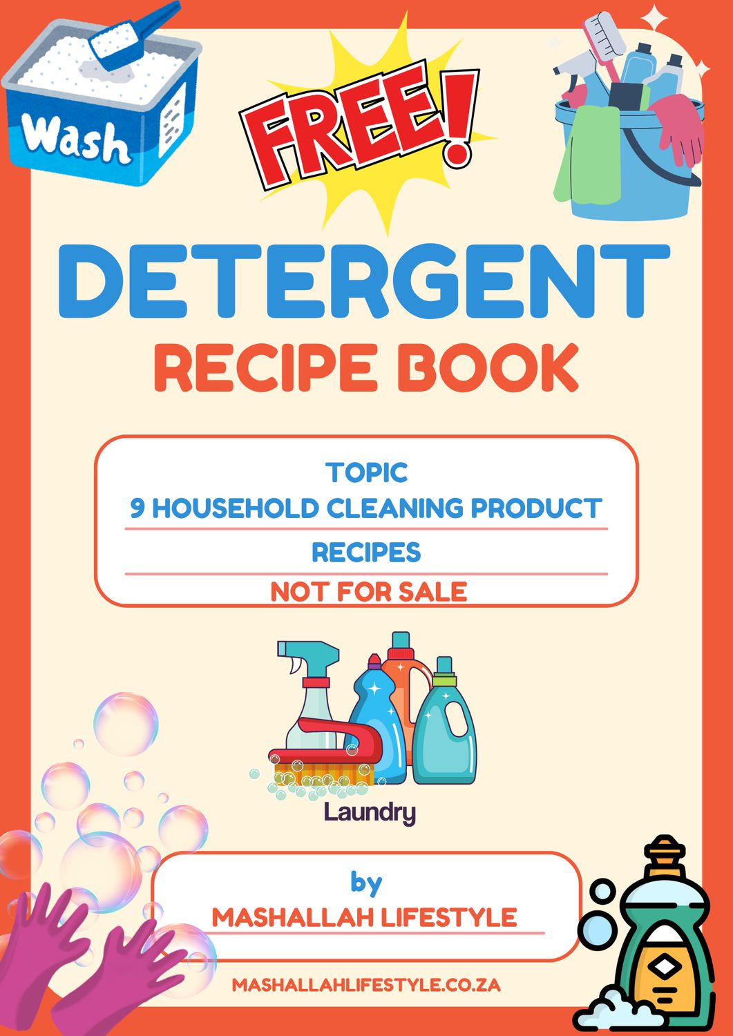 Detergent Recipe Book by Mashallah Lifestyle