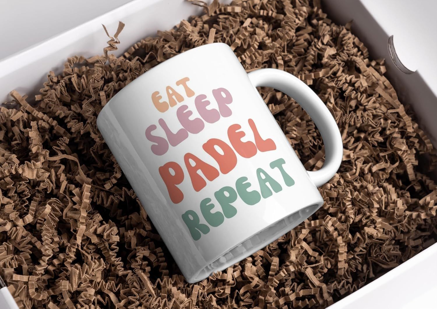 Eat Sleep Padel Repeat Padel Mug – Sports Lover Coffee Cup Gift