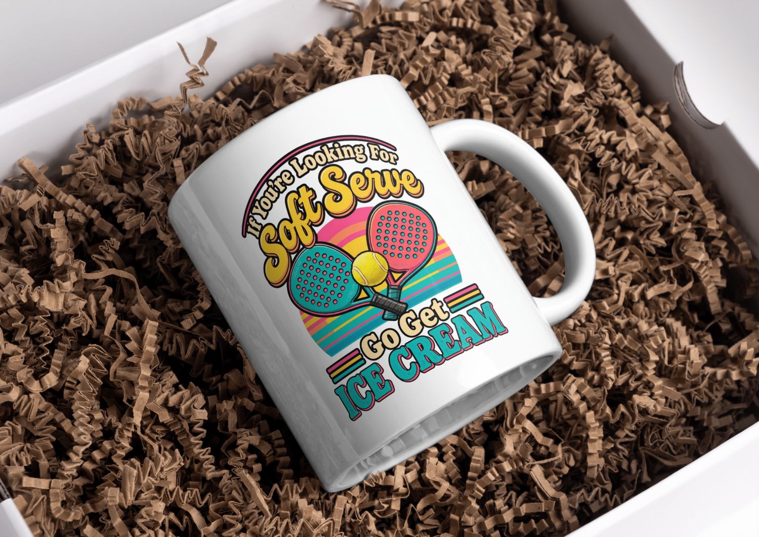 If You're Looking for Soft Serve, Go Get Ice Cream Padel Mug – Funny Padel Gift