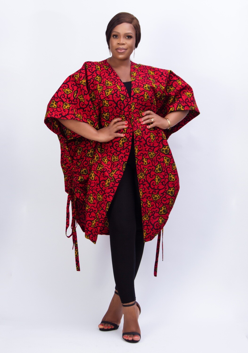 NKOYO Boubou-Mono In Red &amp; I MultiColour