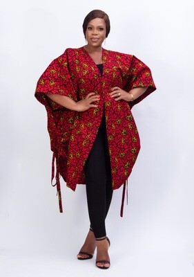 NKOYO Boubou-Mono In Red &amp; I MultiColour