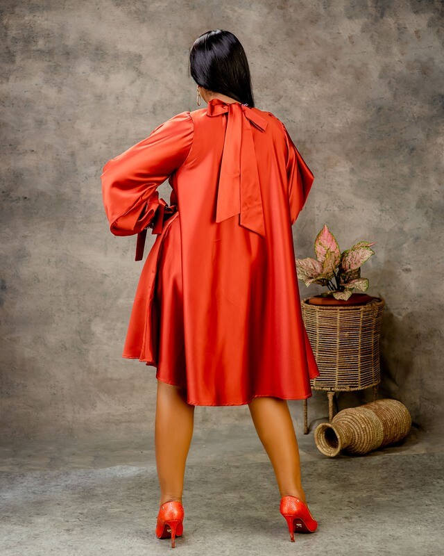 LUNA Dress in Burnt Orange