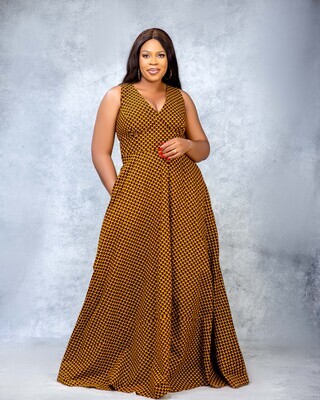 ULOAKU Ankara Maxi Dress