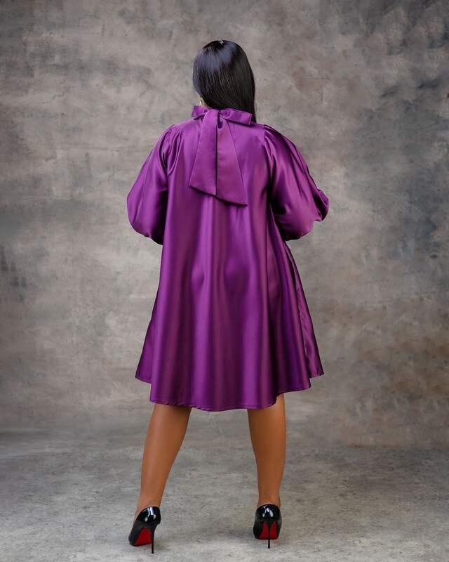 LUNA Dress in Mulberry Purple/ Deep Onion/ Light Onion