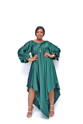 LISA Dress in Emerald Green