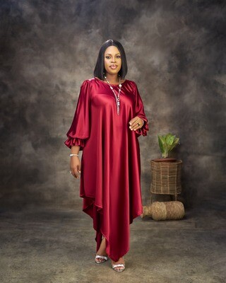LISA Dress in Wine Red/ Emerald Green/ Purple