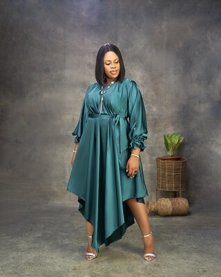 LISA Dress in Wine Red/ Emerald Green/ Purple
