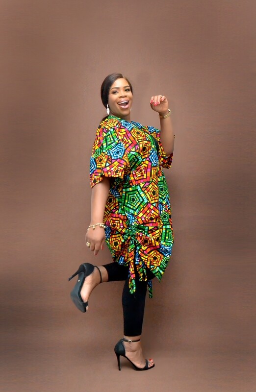 NKOYO Boubou-Mono In Red &amp; I MultiColour