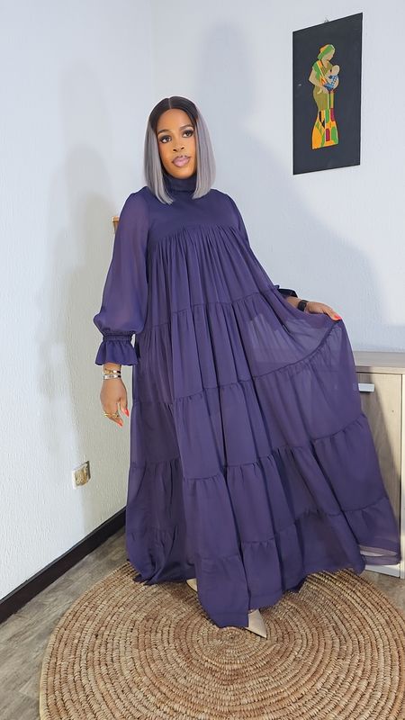SHERRY Chiffon Tiered Dress