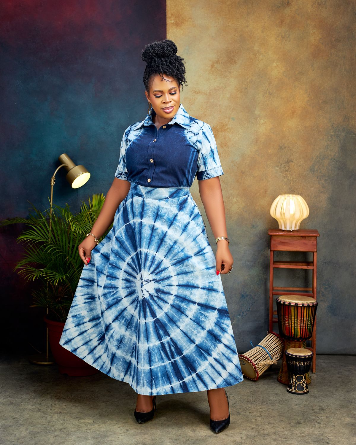 JELANI Flared Skirt &amp; Top Set