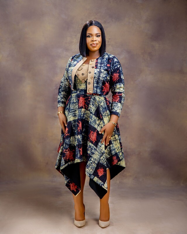 DESOLA Tie Dye Dress &amp; Crop Jacket Set (In Line Prints)