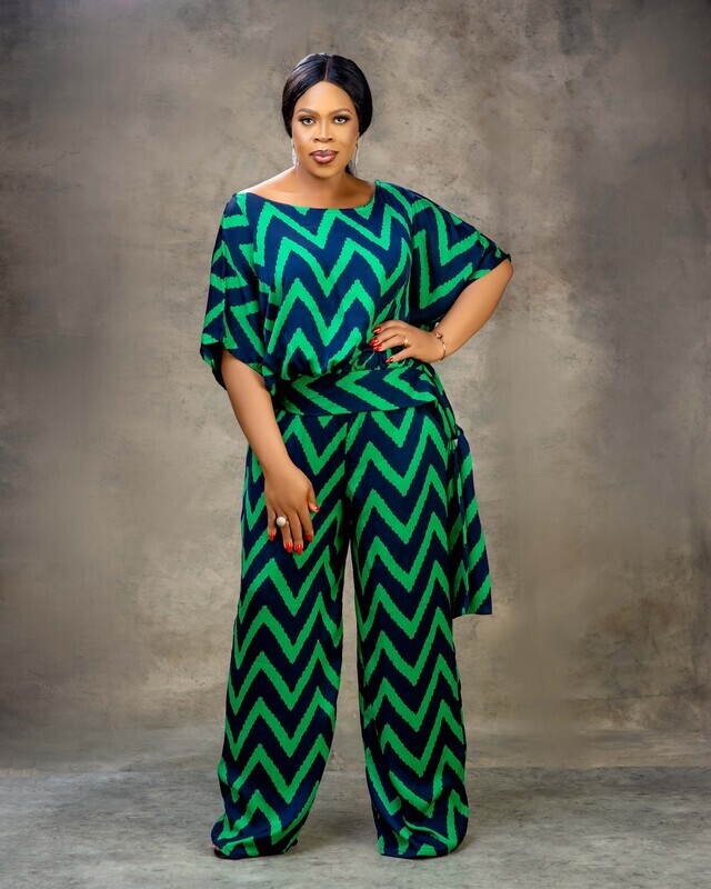 ELLA Chevron Print Top &amp; Pant Set