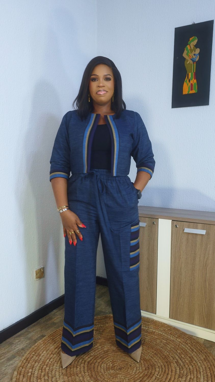 KITAN DenimSooke Pant &amp; Denim Crop Jacket Set