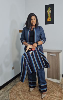 KITAN DenimSooke Pant &amp; Denim Crop Jacket Set